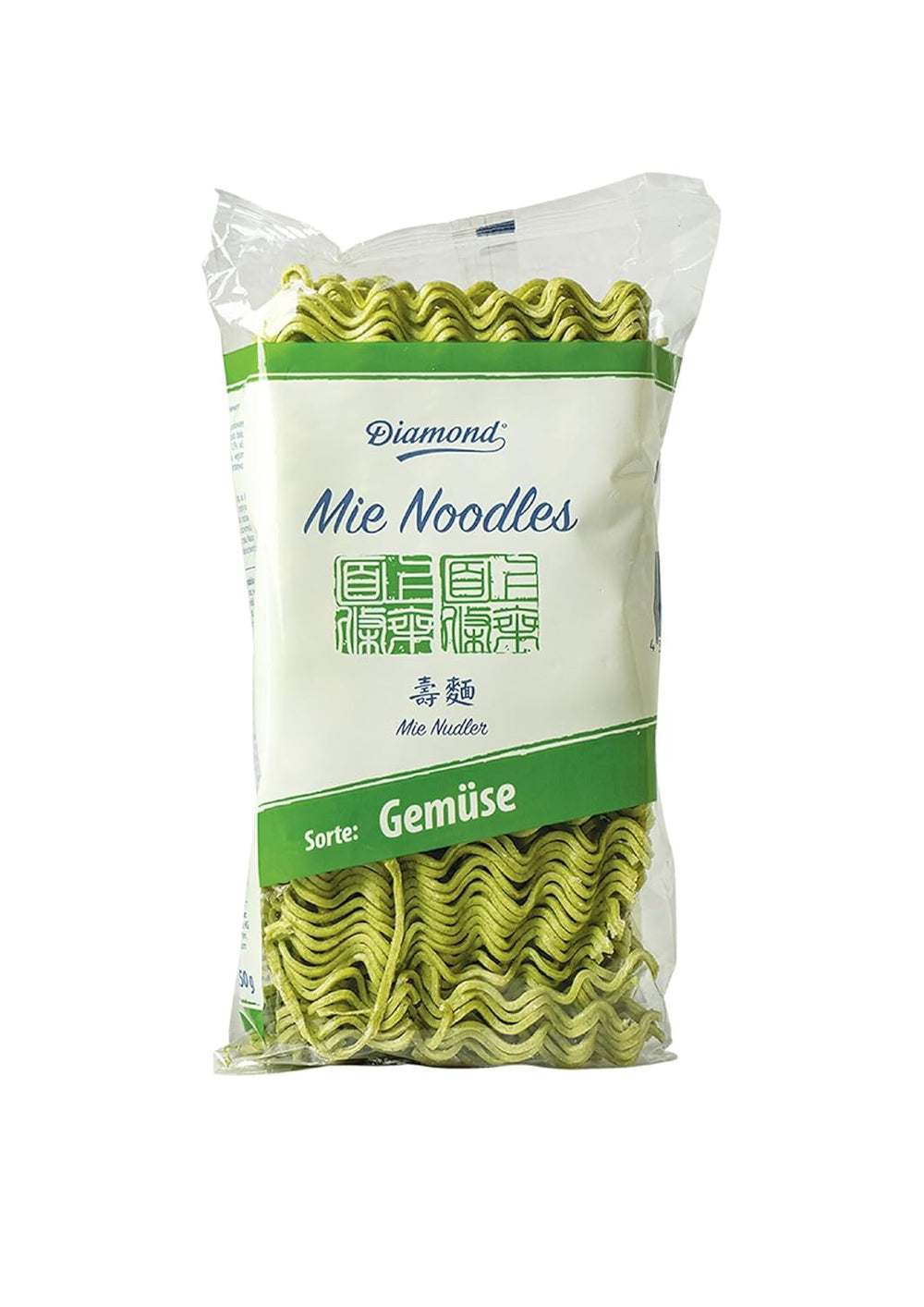 Nouilles végétales DIAMOND Mie, nouilles de blé avec poudre végétale, sans œufs, rapides et faciles, végétariennes - 1 x 250 g