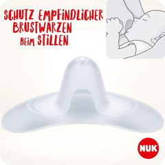 NUK Stillhütchen | Brusthütchen Zum Stillen | Schützt Vor Wunden Brustwarzen | Dünnes Silikon | Taille M (20Mm) | Y compris Schutzdose | 2 Stück Aliments pour bébés et accessoires d'allaitement Naty Shop