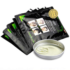 Ingrédients naturels Shampoing instantané pour teinture capillaire noire, teinture semi-permanente pour cheveux noirs, facile à utiliser, longue durée, ingrédients naturels (10 pièces, noir) Naty Shop Hair Dye
