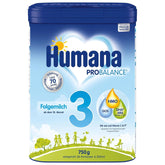 Humana PROBALANCE lait de suite 3, à partir du 10ème mois, aliment pour bébé après l'allaitement, aliment initial ou lait de suite 2, idéal pour l'alimentation complémentaire, 750 g Mère et Enfant Naty Shop 750 grammes