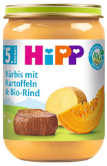 HiPP Citrouille avec Pommes de Terre et Bœuf Bio 6 Pack (6 x 190g)
