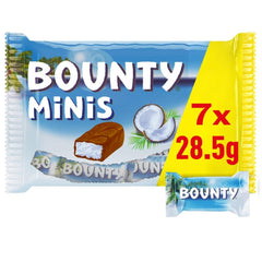 Bounty Minis Chocolate Bulk Pack, Mini barres de chocolat à la noix de coco fine, 227g, Idée cadeau chocolat, Pack de chocolat en vrac