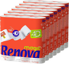 Hârtie igienică Renova, 7 pachete cu 9 role - 63 de role în total