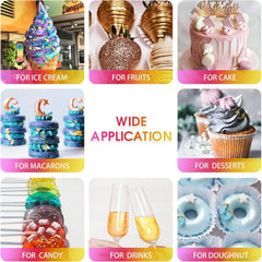 Spray de Paillettes Comestibles - 22G Paillettes Comestibles, Poudre de Paillettes Comestible pour Boissons, Décorations de Gâteaux, Macarons - Poudre de Paillettes Colorantes Alimentaires, Paillettes Comestibles pour Cocktails, Muffins (Rose)