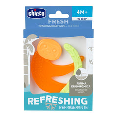 Anneau de dentition Chicco Fresh&Relax Singe ou Paresseux, 4M+, rempli d'eau stérile
