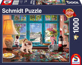 Schmidt Spiele 58344 La masa de puzzle, puzzle de 1000 de piese Puzzle Naty Shop Titlu implicit