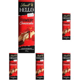 Lindt HELLO Gâteau au fromage aux fraises et au chocolat | Barre 100g | Chocolat au lait fourré à la crème de fromage blanc aux fraises | Barre de chocolat | Cadeau chocolat (paquet de 5)