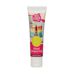 Colorant alimentaire Gel Vert Citron Funcakes : Colorant alimentaire très concentré pour pâte, crème, fondant et pâte d'amande. Dosage facile. Une seule goutte pour créer des couleurs vibrantes. Halal. 30g.