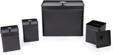 Salter BW12614EU7 Kuro Boîte de Rangement - 4 Récipients de Cuisine Pain/Thé/Café/Sucre Boîtes de Rangement Carrées Facile à Nettoyer Garder Les Aliments Frais Noir Naty Shop Boîtes de Rangement Alimentaire Lot de 4