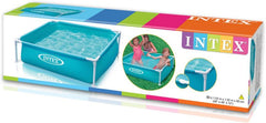 Piscină mini pentru copii, albastră, 122 x 122 x 30 cm și prelată Windhager, prelată pentru nisip de 4 m, prelată pentru nisip cu ochiuri metalice și șnur elastic, mică, 180 g/m² 1,4 x 1,4 m, verde, 07046