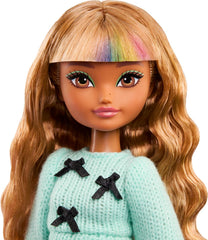 Barbie Dream Besties Puppe und Accessoires, bewegliche Zia-Modepuppe mit ausziehbaren Moden und welligem, braunem Haar, 7 Teile zum Thema Haar und Mond, JGG36