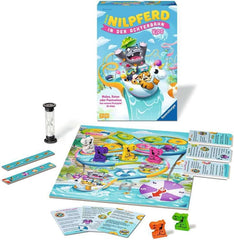 Ravensburger 22361 - Hipopotamul din Roller Coaster Kids - Joc de societate pentru copii și familii cu vârsta de 7 ani și peste, pentru 3-6 jucători - Joc de petrecere, joc de Revelion, joc pentru copii