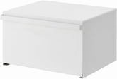 Yamazaki 4352 TOWER Corbeille à pain, blanc, acier, minimaliste, 40 x 34,5 x 24 cm Boîtes de conservation alimentaire Naty Shop Blanc Taille unique