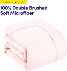 Sweet Home Collection Plapumă alternativă pentru toate anotimpurile, Căldură, Lux, Pluș, Loft, Microfibre, Umplutură, Lenjerie de pat, Full, Roșu deschis King Plapumi si pilote Naty Shop