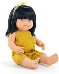 Poupée Miniland, 38 cm, fille asiatique. Fabriqué en Espagne. Anatomiquement correct. Collection Mon ami et moi