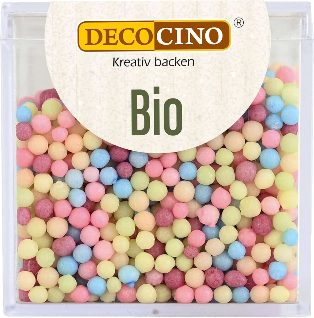 DECOCINO Organic Sprinkle Pearls - 60 grame - Sprinkles din dextroză organică Sprinkles Naty Shop