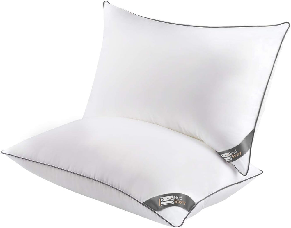 Oreiller Bedstory, 50 x 70 cm, 2 pièces, résistant aux morsures, respirant la transpiration, hypoallergénique, garnissage : 100 % fibre de polyester, confort ultra confortable et doux et excellent maintien Naty Shop Oreillers standard Titre par défaut