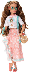 Păpușă Vaiana cu accesorii, 29 cm, 13 puncte de articulație, licențiată oficial de Jakks Pacific. Completă cu accesorii combinabile și un inel strălucitor cu Mickey!
