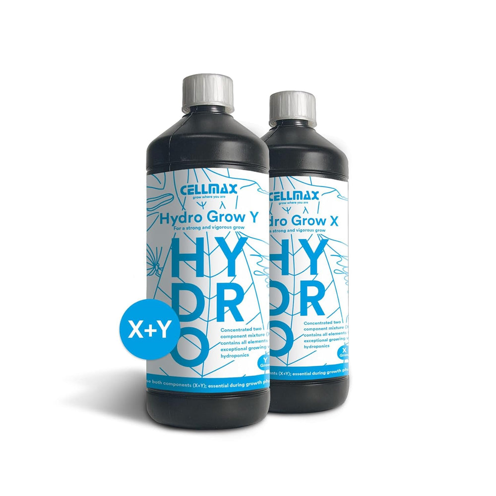 Hydro Croissance X & Y | Solution nutritive à deux composants pour la phase de croissance | Spécialement conçu pour une utilisation en culture hydroponique | Stimule une croissance saine dans la phase initiale | 1L