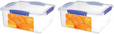 KLIP IT System Bocal de conservation alimentaire 5 litres, empilable, étanche, avec couvercle, convient pour réfrigérateur/congélateur, plastique sans BPA, clips bleus, 1 pièce (paquet de 2) Naty Shop Boîtes de conservation alimentaire Titre par défaut