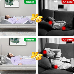 Oreiller compensé réglable, oreiller de lecture en mousse haute densité avec rouleau de cou pour lit et canapé, cale de lit ergonomique pour l'apnée du reflux du sommeil, oreiller de jambe, oreiller de dos pour lire, jouer ou regarder la télévision