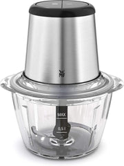 WMF Kult X Edition Zerkleinerer Elektrisch Mit Glasbehälter, Blitzhacker 320 W, 2 Geschwindigkeitsstufen, Großer Mixbehälter, Cromargan Matt Kitchen Naty Shop