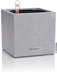 Cub de plante aromatice de înaltă calitate LECHUZA CANTO Stone 14 cu sistem de udare cu bețișor, gri piatră