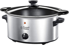 Mijoteuse Russell Hobbs, 3,5 litres, antiadhésif, acier inoxydable, 3 réglages de température et fonction maintien au chaud, mijoteuse 160 W Naty Shop Titre par défaut