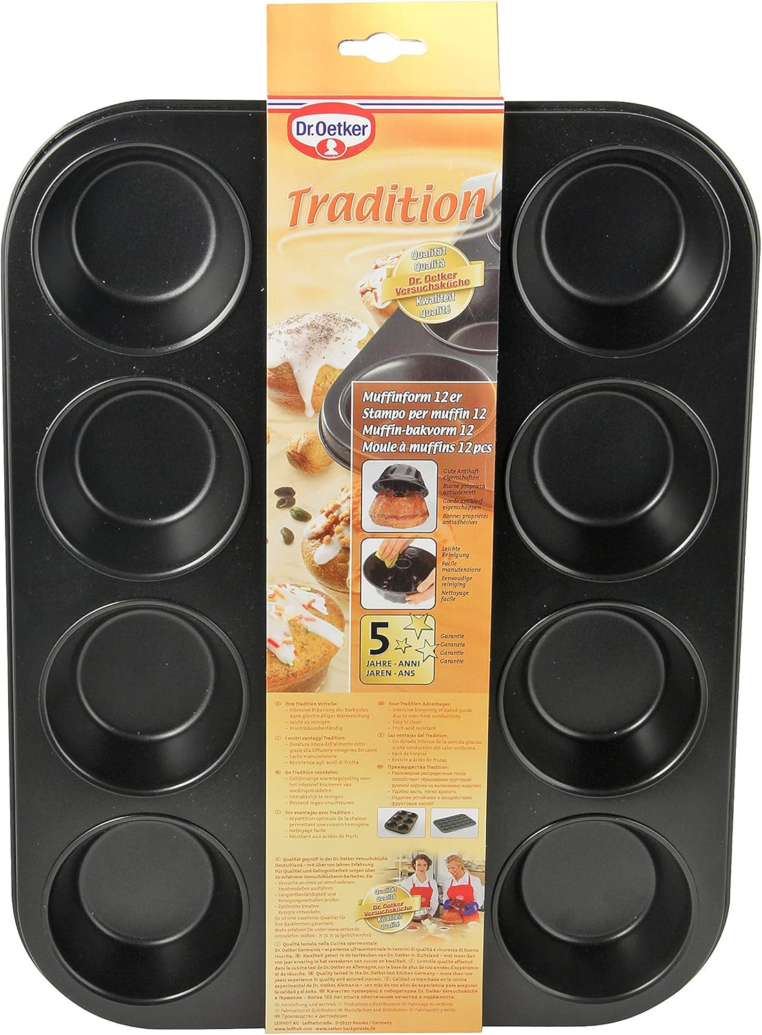 Dr. Oetker Muffinform 12-Er Mini Ø 7 Cm, Cupcake Form Für Saftige Muffins, Muffinblech Mit Antihaftbeschichtung, Menge: 1 Stück Matrite si tavi pentru copt Naty Shop