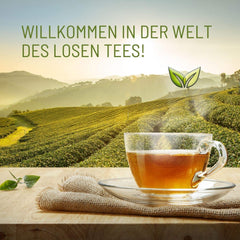 Teeverliebt - Ceai de plante alcalin 1000 g ceai vrac cu 49 de plante organice selectate, ceai alcalin pentru bunăstare cu păpădie, rădăcină de alant, salvie, urzică, scorțișoară, măr și multe altele.