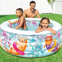 Piscină acvariu Intex, multicoloră, 152x152x56 cm, 58480NP