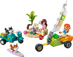 LEGO Friends Beach Adventure avec des chiens, jouet de construction pour filles de 6 ans, ensemble de jeu animalier avec 2 figurines et 2 figurines de corgi, cadeau créatif pour enfants, ensemble de construction d'aventure en planche de surf 42641 Jeux de construction Besuche den LEGO-Store