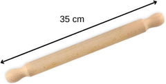 Rouleau à pâtisserie Zenker en bois de hêtre 350 x 30 x 30 mm - Parfait pour la pâte et le fondant, certifié FSC, avec collier pratique, marron