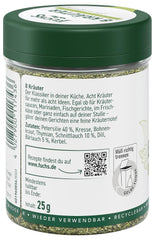 Fuchs Gewürze - 8 Kräuter gerebelt - Kräutermischung für Marinaden, Fischgerichte oder Kräuter-Frischkäse - ingrédients naturels - 25 g en dose variable, recyclable