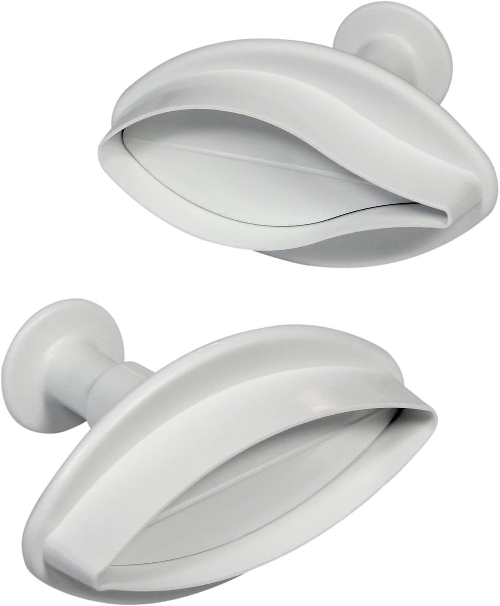 LY1002 Découpeur de gaufrage Lys nervuré, grand format, plastique, blanc, 3 x 3 x 4 cm