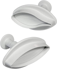 LY1002 Découpeur de gaufrage Lys nervuré, grand format, plastique, blanc, 3 x 3 x 4 cm