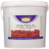 Décoration en sucre Günthart, coeurs rouges, 1,5 Kg Sprinkles Naty Shop