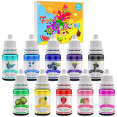 DecorRom, lot de 10 colorants alimentaires liquides, 10 x 10 ml Naty Shop Default Title