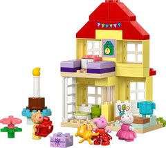LEGO DUPLO La maison d'anniversaire de Peppa : jouet créatif à 3 figurines, construisez et reconstruisez une maison de jouets pour les enfants de 2 ans, les garçons et les filles, favorise la dextérité 10433 Jeux de construction Besuche den LEGO-Store