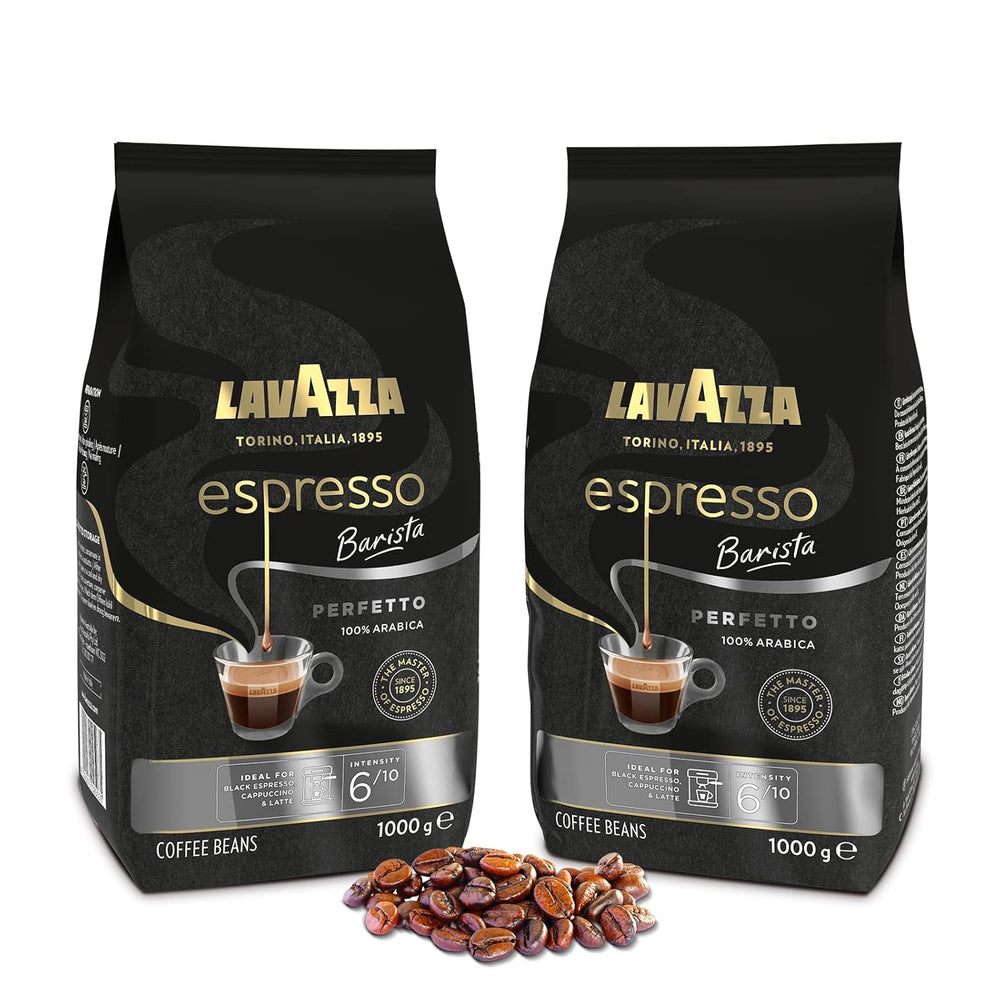 LAVAZZA - Espresso Barista Perfetto - Café en grains - 100% Arabica - Italien - Force 6 - 2 paquets de 1 kg chacun (le conditionnement peut varier)