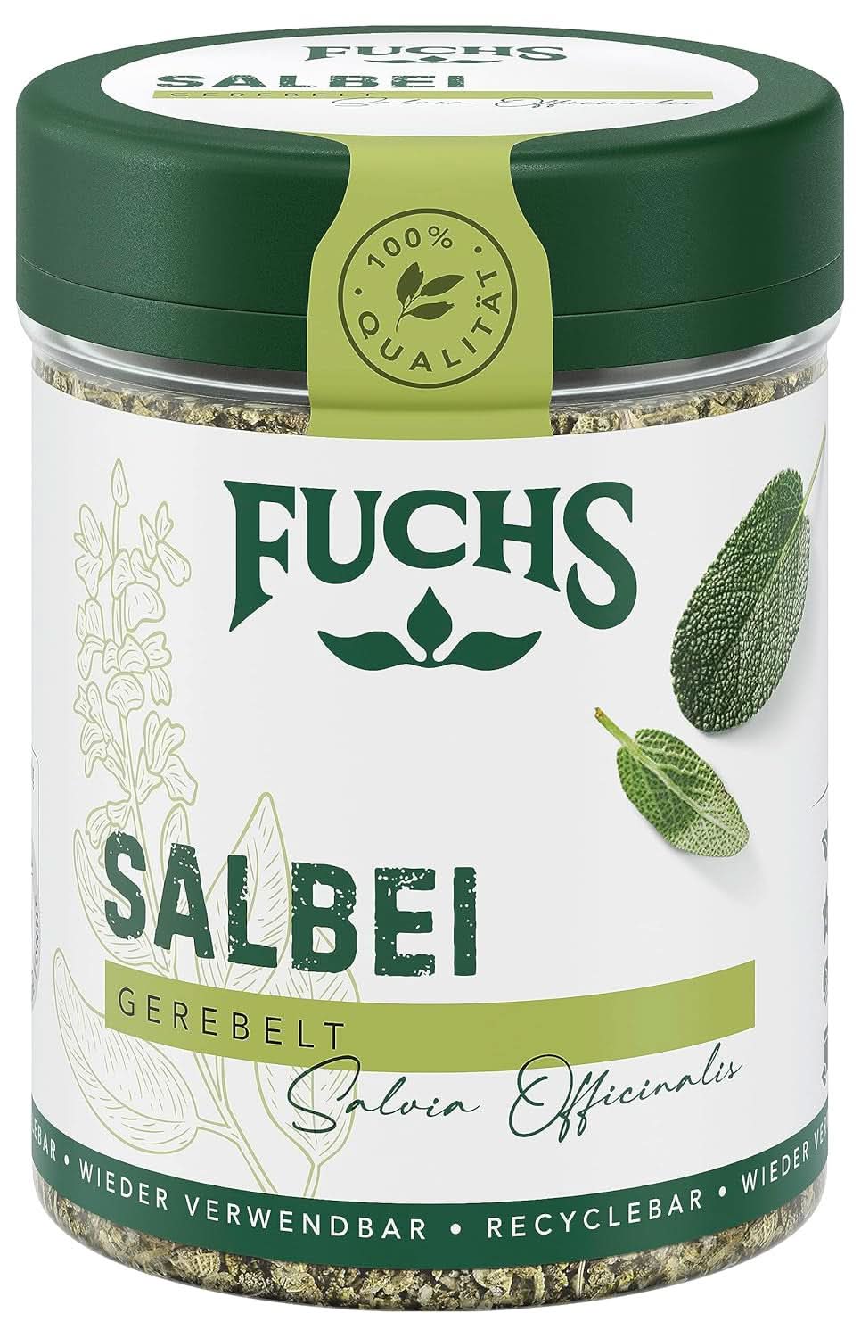 Fuchs, Sauge, Note acidulée, délicatement amère pour Ravioli ou Gnocchi, 14 grammes Condiments Naty Shop