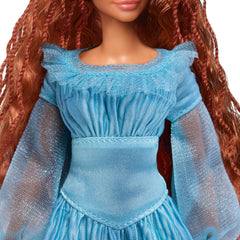 DISNEY Arielle, die Meerjungfrau - Menschliche Version im blauen Kleid mit beweglichen Gelenken und langem rotem Haar für endlosen Frisierspaß und abnehmbare Schuhe, für Kinder ab 3 Jahren, HLX09