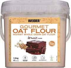 Gruau Weider Gourmet (1,9 kg) saveur brownie. Gruau à grains entiers. Source de protéines à faible teneur en sucre.