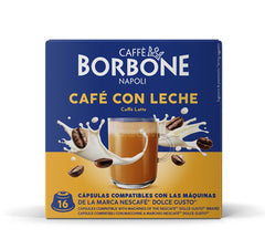 Caffè Borbone Café au Lait - 64 Kapseln - Lösliches Pulvergetränk mit Milchpulver und Instantkaffee - Compatible mit Kaffeemaschinen der Marke Nescafè®* Dolce Gusto®*
