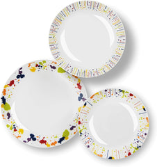 Excelsa Dripping Tellerservice, 18-Teilig, Porzellan Seturi vesela masa Naty Shop