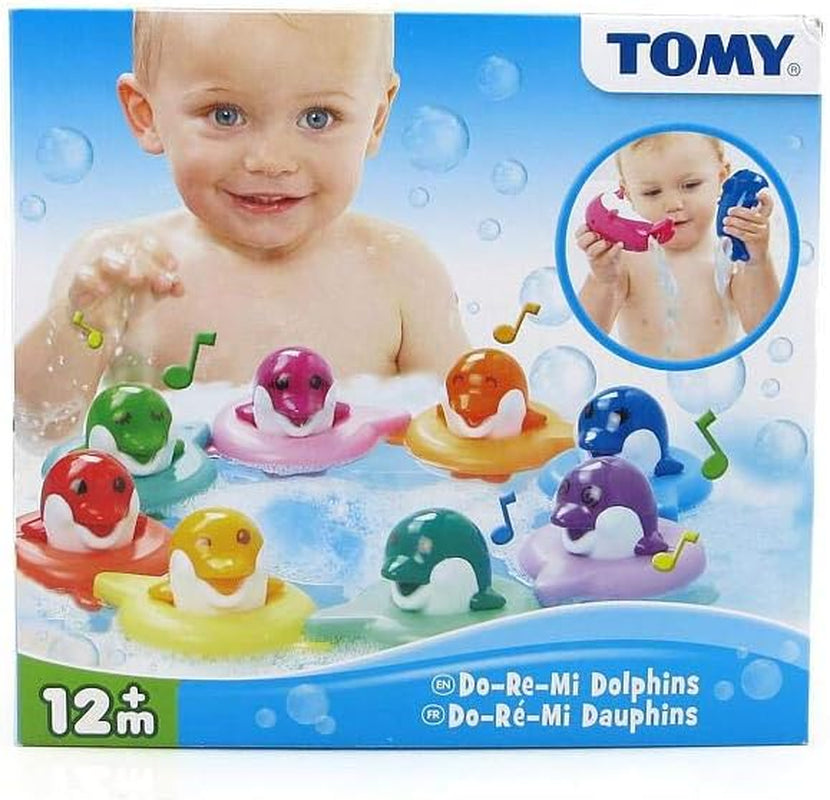 TOMY T72097 Familia de broaște țestoase, Distracție colorată pentru baie și învățare pentru cadă, piscină și bazin de înot, Jucărie pentru cadă, Jucărie de apă pentru cadă, Jucărie pentru bebeluși, Cadouri de naștere, De la 12 luni Jucarii Bebe Naty Shop Th Re Mi Dolphins