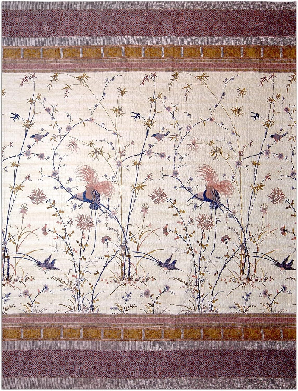 Bassetti Couvre-lit Fong, 100 57 fils par cm² / garnissage : 100% pur coton, crème, 220X255 cm Bassetti Lits et Couvres Crème 220X255 Cm