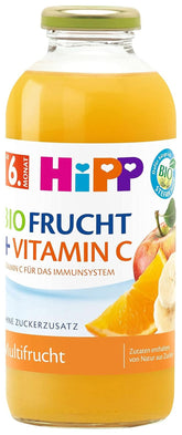 Hipp Boissons bio aux jus de fruits +, multifruits à la vitamine C, pack de 6 (6 x 0,5 L) Mère et Enfant Naty Shop 6 x 500 ml Multifruit
