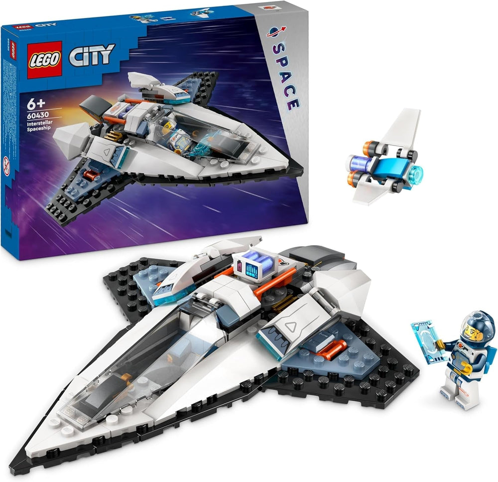 LEGO City Vaisseau spatial Navette spatiale Jouet spatial pour enfants Blocs de construction Garçons et filles à partir de 6 ans Ensemble de figurines d'astronaute 60430 Jeux de construction Besuche den LEGO-Store Single
