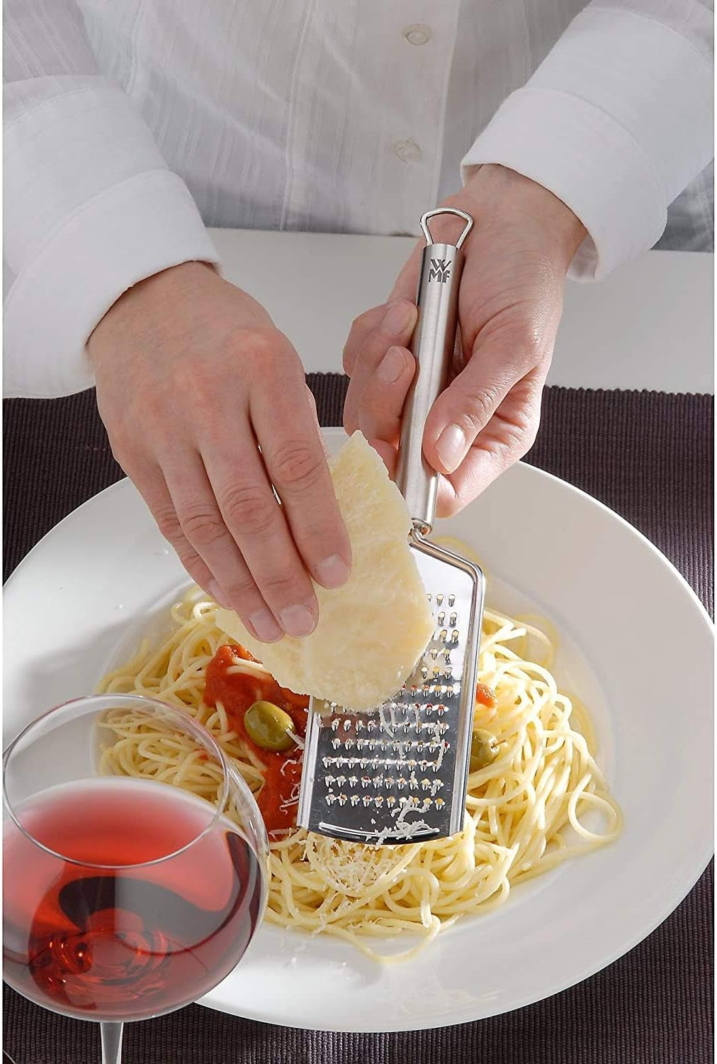 WMF Profi plus răzătoare de brânză din oțel inoxidabil 25 cm, suprafață fină de ras Peeler Naty Shop